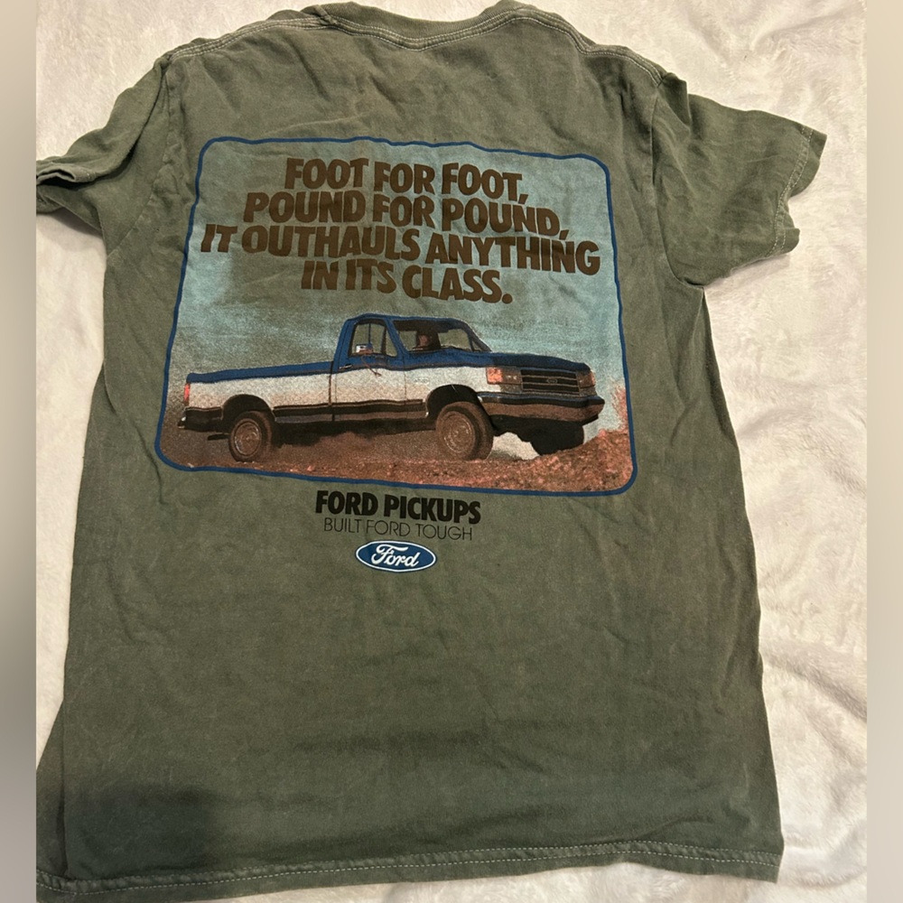 Ford Olive T-Shirt with Pickup Graphic